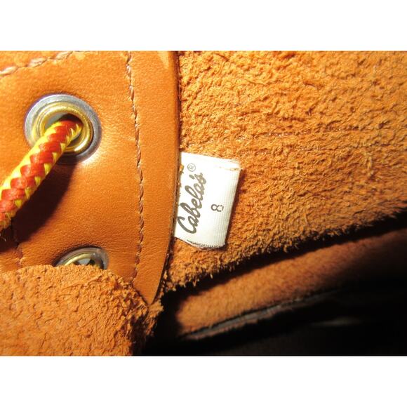 Cabela’s Duck Boots Brown/Tan women's 8D Leather Upper lace up Unlined - Picture 6 of 7